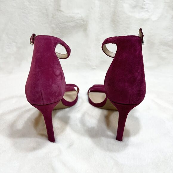 Charles David Heels Extra Dress Strappy Stiletto Magenta Pink Suede Sz 10M - Picture 8 of 15